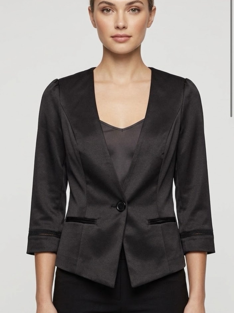 Love Culture Black Single-Button Tailored Blazer